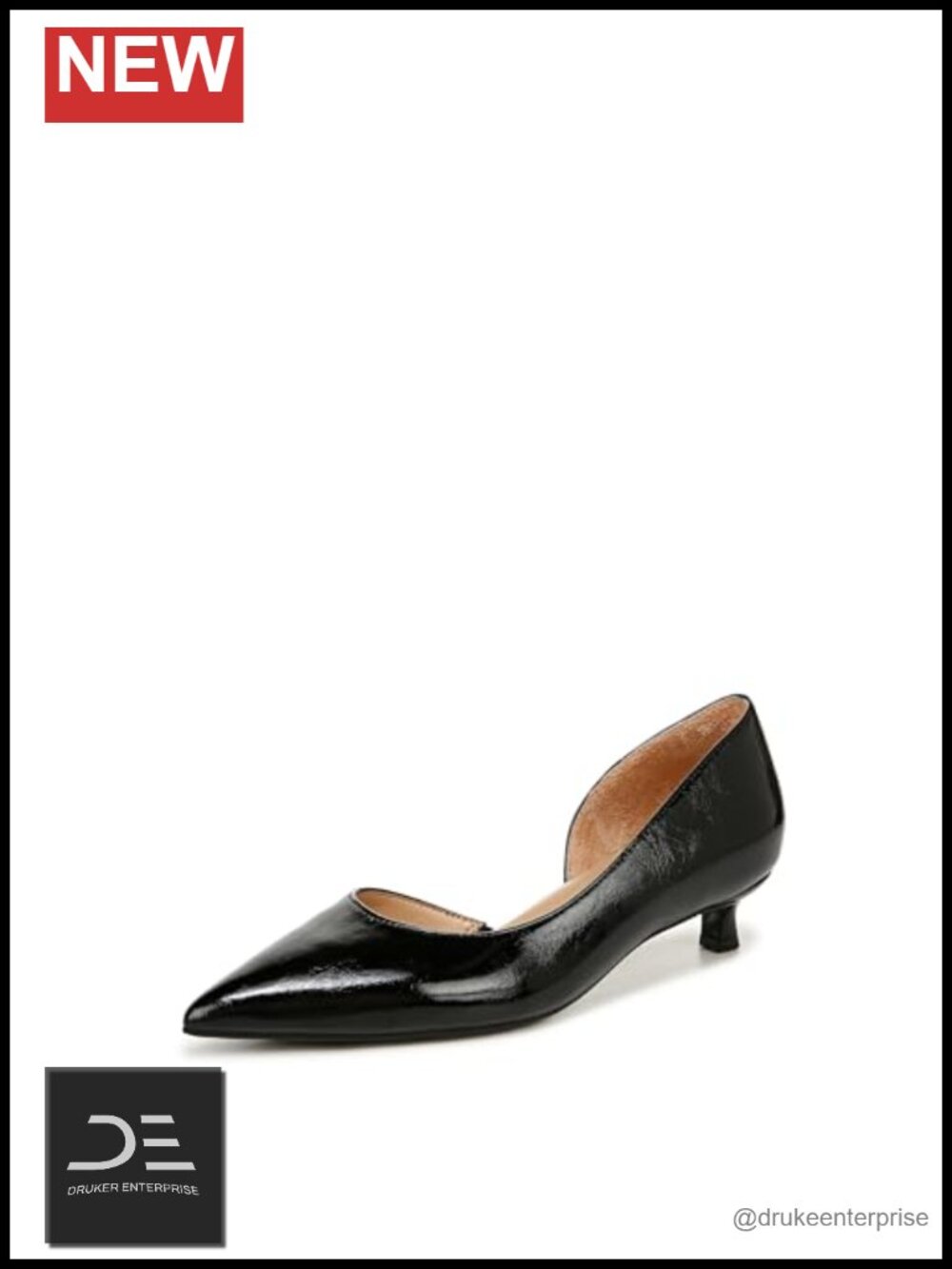 Naturalizer Gallent Kitten Heel Pump - Pointed Toe D'Orsay, REZORB Cushioning,